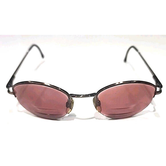 Emporio Armani 080 1021 No Lenses Small Brown Oval Eyeglasses Frame 49-21 135 - Picture 2 of 8